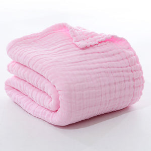 6-Layer Pure Cotton Gauze Towel Blanket, All-Cotton Bubble Gauze Towel Blanket, Single/Double Air-Conditioning Summer Cooling Blanket, Thin Quilt