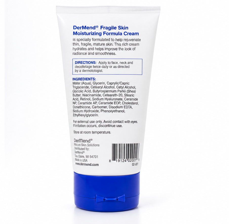 Dermend Fragile Skin Moisturizing Formula Cream – 4.5 oz (127 g)