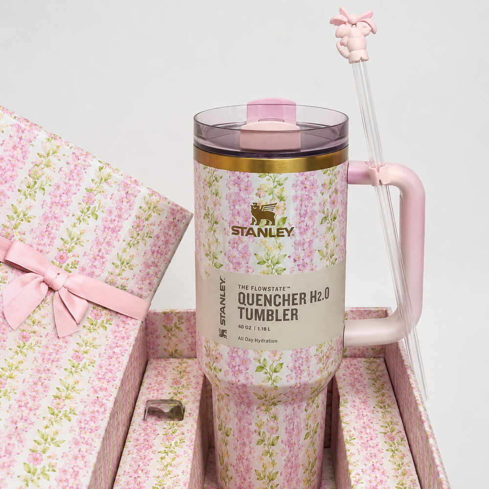 Stanley x LoveShackFancy 40 oz Quencher Tumbler – Blooming Heirloom Edition