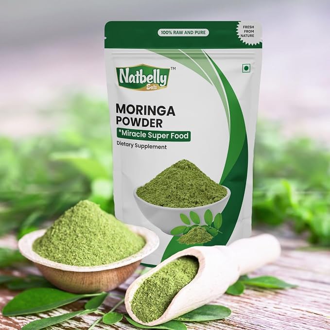 100% Raw and Natural Moringa Leaf Powder,Miracle Superfood with Essential Amino Acids, Antioxidants and Anti Diabetic, 8 oz Resealable Bag