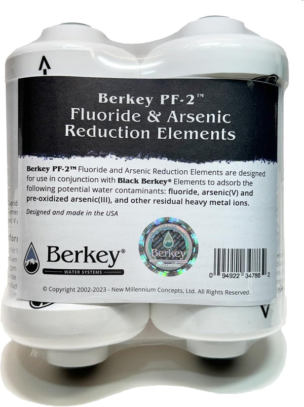 Berkey PF-2 Fluoride & Arsenic Reduction Elements – 4 Filters (2 Sets of 2) Authentic