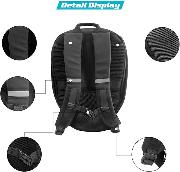 Crelander LED Programmable Motorcycle Backpack – Hard Shell Laptop Riding & Helmet Bag