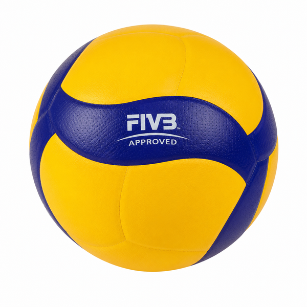 Mikasa V200W Official FIVB Professional Indoor Volleyball – Size 5, Blue/Yellow