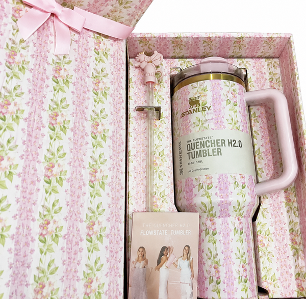 Stanley x LoveShackFancy 40 oz Quencher Tumbler – Blooming Heirloom Edition