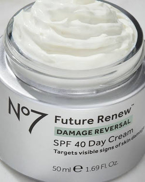 Boots No7 Future Renew Damage Reversal Day Cream SPF40 50ml – Anti-Aging Moisturizer