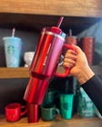 Stanley x Starbucks Limited Edition Holiday Red Quencher H2.0 FlowState Tumbler 40 oz