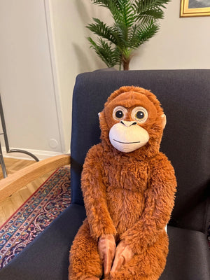 IKEA DJUNGELSKOG Orangutan Plush Toy 26" Brown – Punch Monkey Stuffed Animal