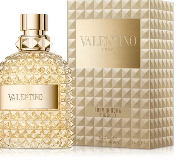 Valentino Uomo Born In Roma The Gold 3.4 oz / 100ml Eau de Toilette for Men Sealed