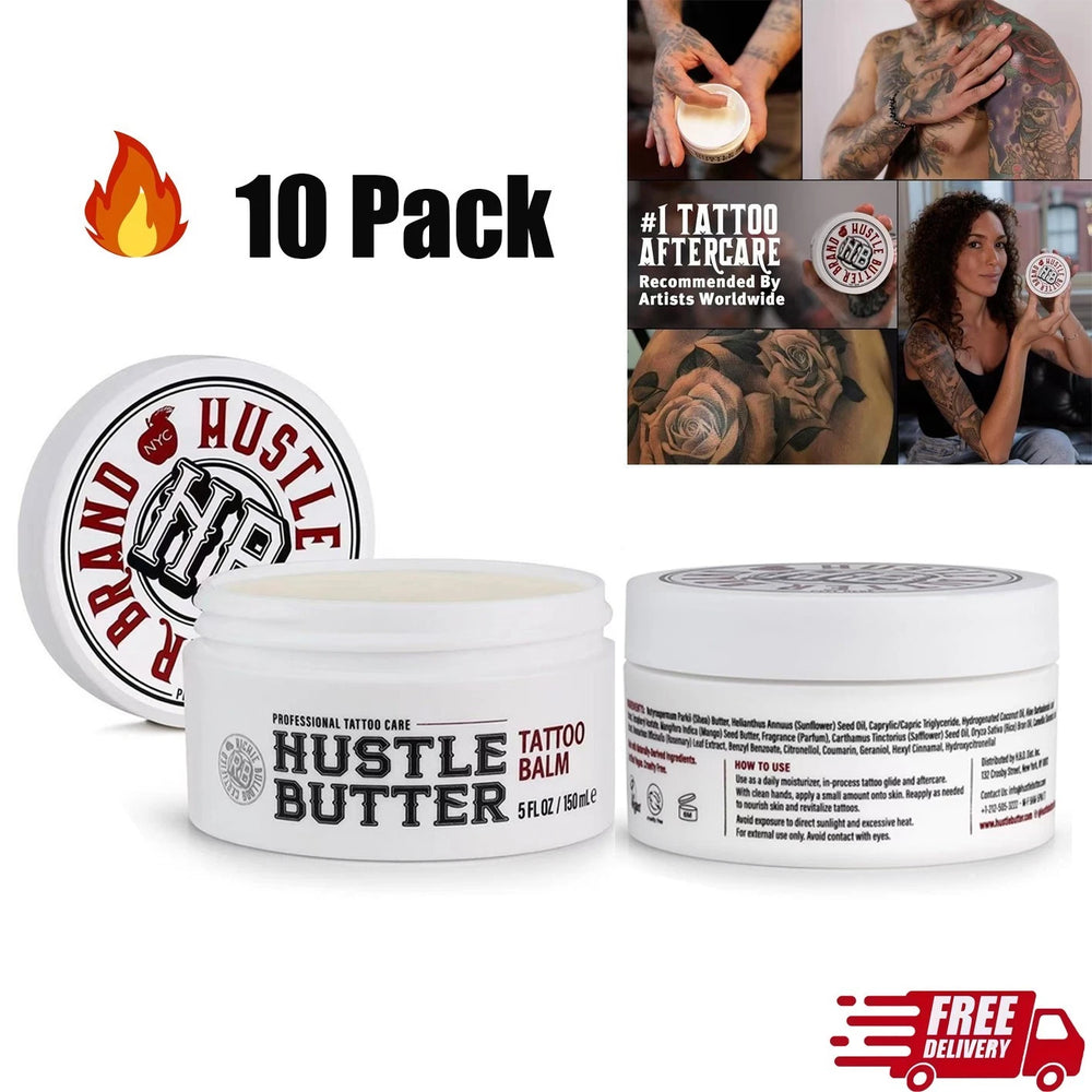 Hustle Butter Tattoo Aftercare – 5 oz Tattoo Healing & Protective Balm – Rugby – EXP 02/2027