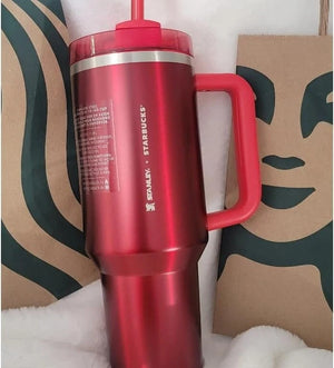 Stanley x Starbucks Limited Edition Holiday Red Quencher H2.0 FlowState Tumbler 40 oz