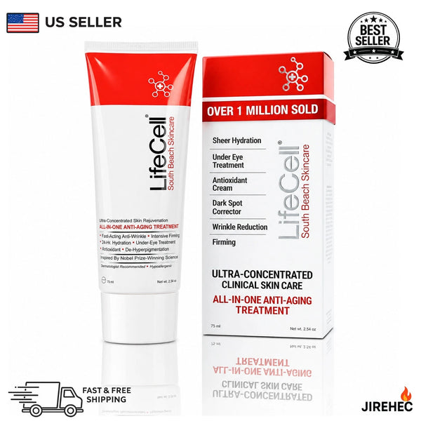 LifeCell South Beach All-In-One Anti-Aging Treatment 2.54 oz / 75ml – Firming & Hydrating Face Cream