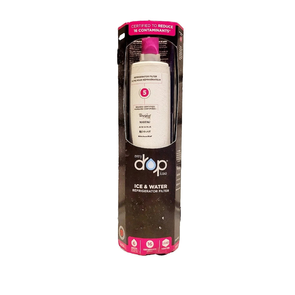 Whirlpool EveryDrop Refrigerator Water Filter 5 EDR5RXD1 – Genuine Replacement Filter