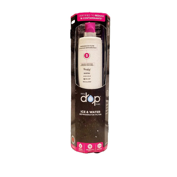 Whirlpool EveryDrop Refrigerator Water Filter 5 EDR5RXD1 – Genuine Replacement Filter