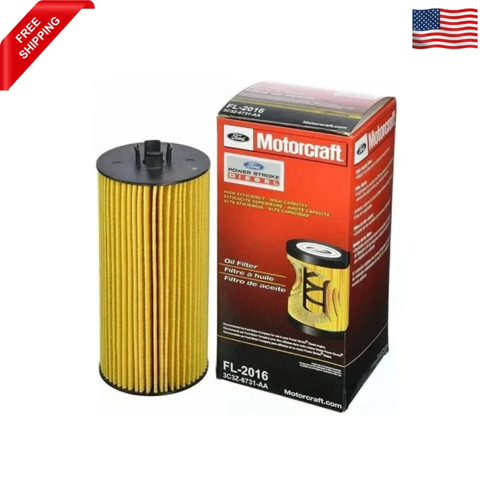 Motorcraft FL-2016 OEM Oil Filter for Ford 6.0L & 6.4L PowerStroke Diesel – New