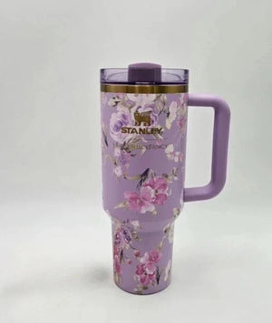 Stanley x LoveShackFancy Happy Thoughts Quencher Rosa Beaux Purple 40oz Tumbler