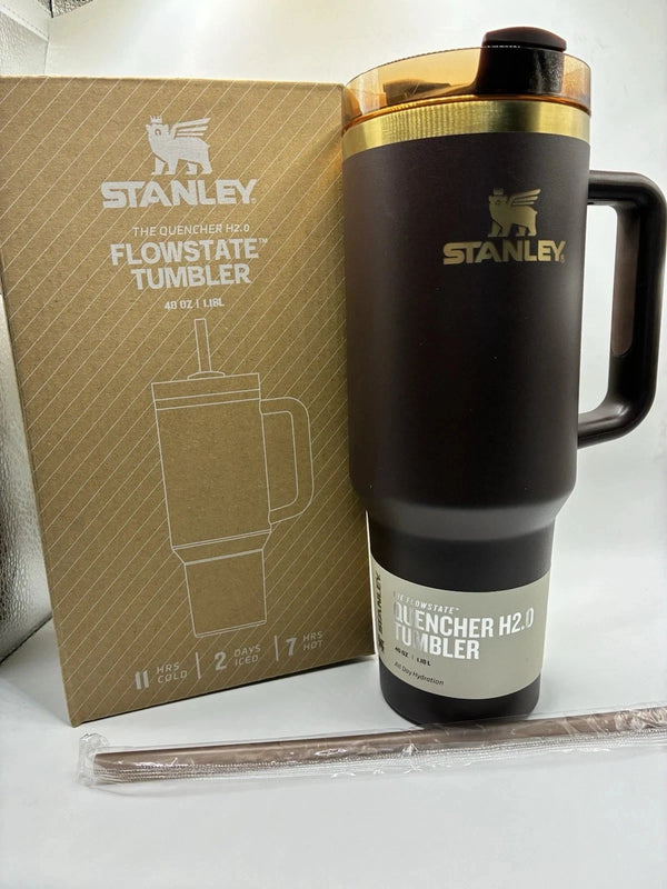 Stanley Chocolate Gold Quencher H2.0 FlowState Tumbler 40 oz – Factory Sealed