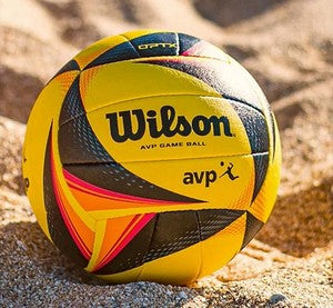 Wilson AVP OPTX Official Beach Volleyball Tour Match Game Ball – Black/Yellow