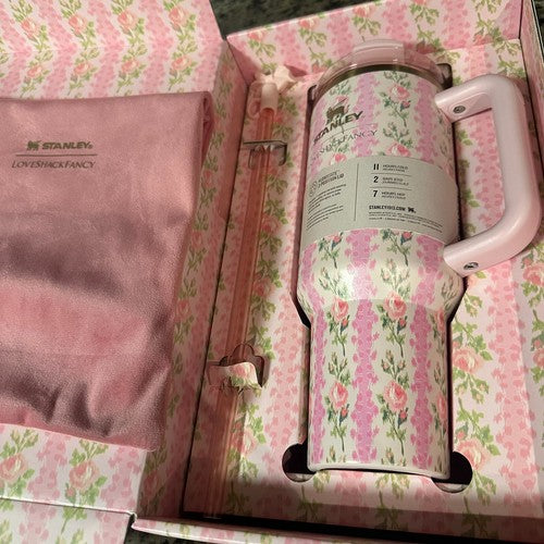 Stanley x LoveShackFancy 40 oz Quencher H2.0 FlowState Tumbler – Blooming Heirloom Edition