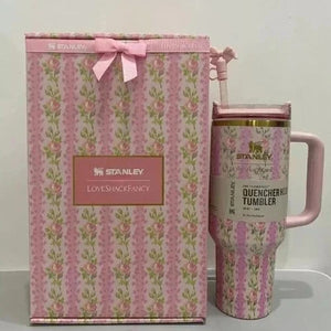 Stanley x LoveShackFancy 40 oz Quencher H2.0 FlowState Tumbler – Blooming Heirloom Edition
