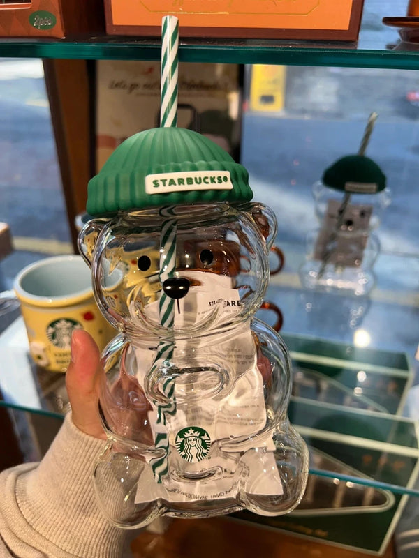Starbucks Bearista Limited Edition Glass Cold Cup 20 oz / 591ml – Authentic Rare Collectible
