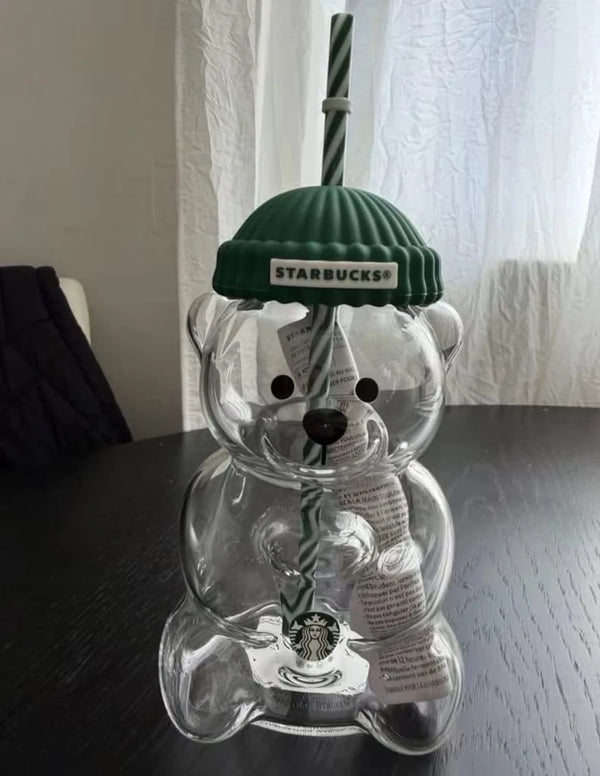 Starbucks Bearista Limited Edition Glass Cold Cup 20 oz / 591ml – Authentic Rare Collectible