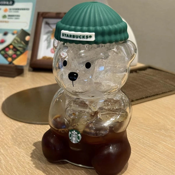 Starbucks Bearista Limited Edition Glass Cold Cup 20 oz / 591ml – Authentic Rare Collectible